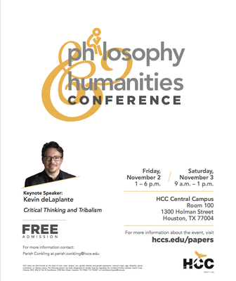 HCC Philosophy and Humanities Conference 2018 Flier