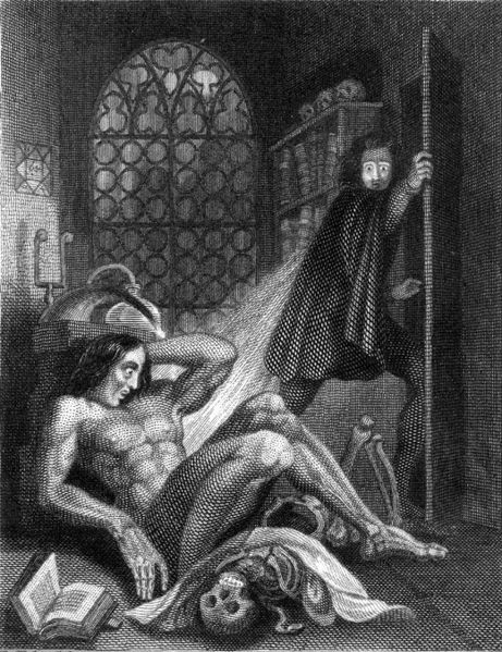 Theodore Von Holst, Frontispiece to Frankenstein (1831 revised edition)